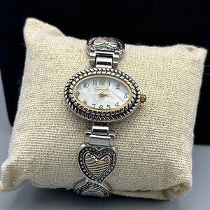 Silver Heart Bracelet Watch